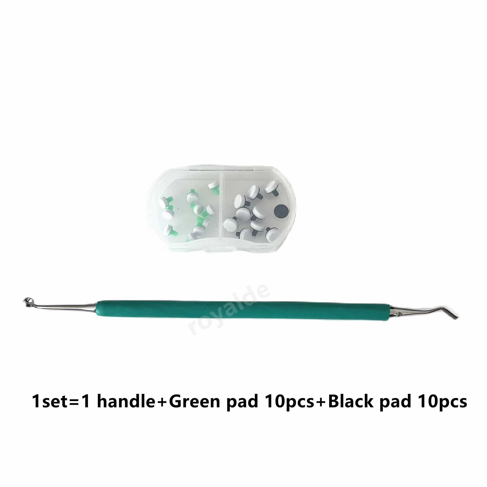 

1Set Dental Green handle Resin Molding Tools/Spatulas Optrasculpt Foam Pads--L+S