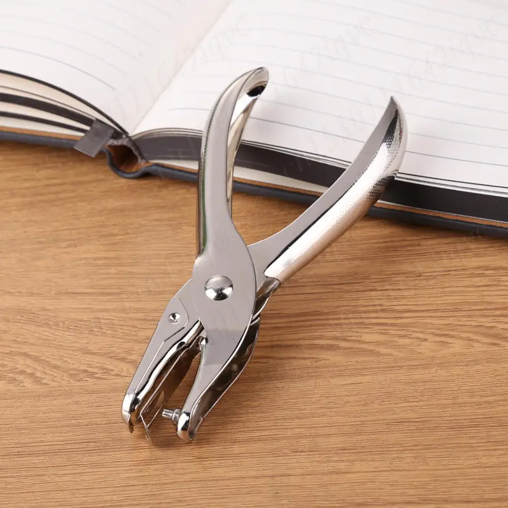 Paper Punch Metal Single Hole Puncher Hand 3mm/6mm Diameter School Office Punch Pliers For Scrapbooking Border Office Supplies