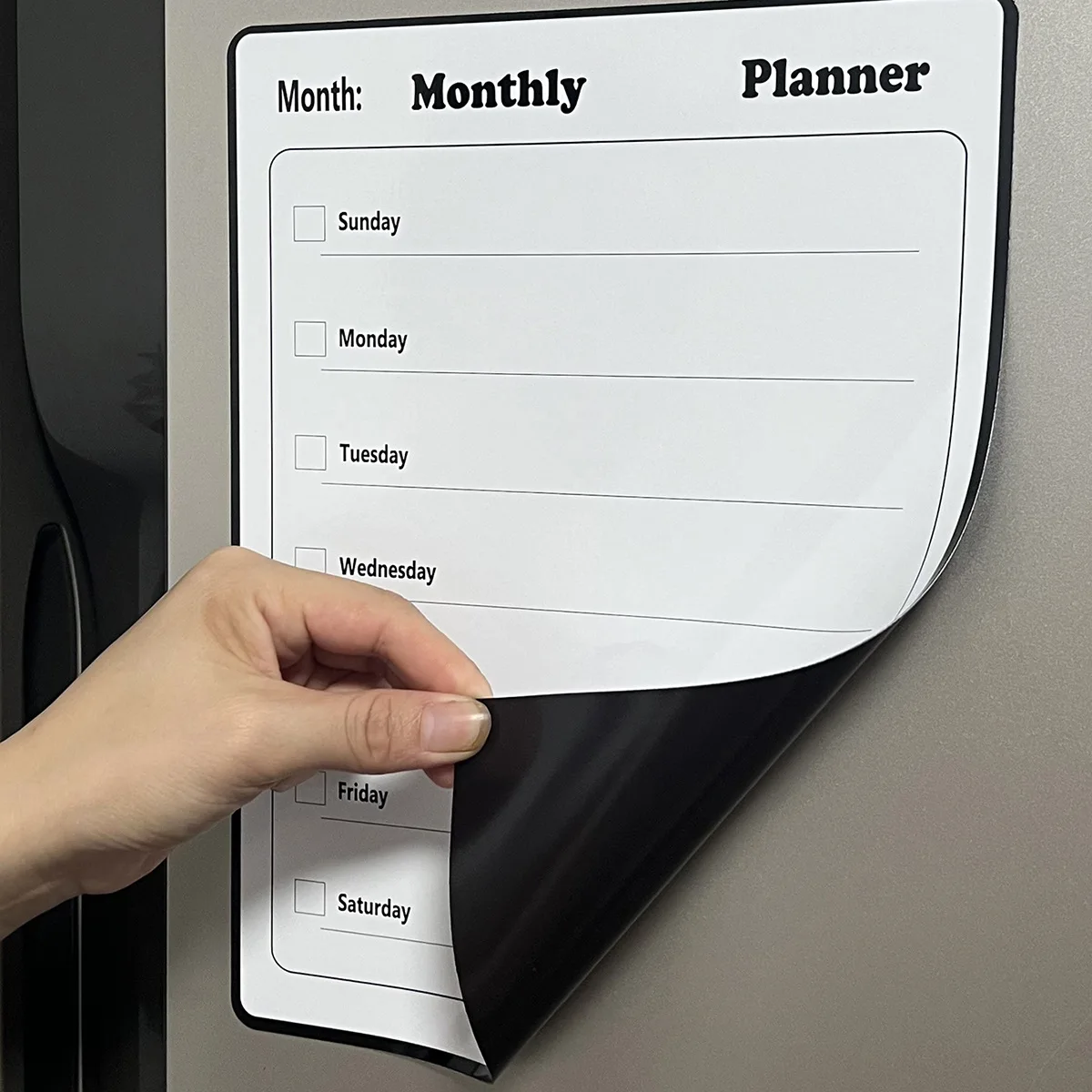 

Erasable Schedule Magnetic Calendar Stickers Whiteboard Soft Magnetic Note Stickers Message Blank Board Refrigerator Stickers