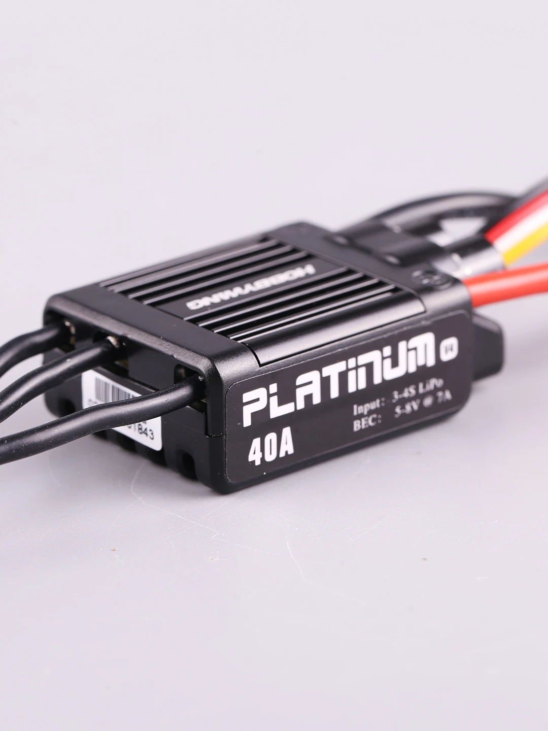 

Бесщеточный электронный регулятор скорости Hobbywing Platinum 40A V4 ESC для радиоуправляемого дрона Heli FPV Multi-Rotor