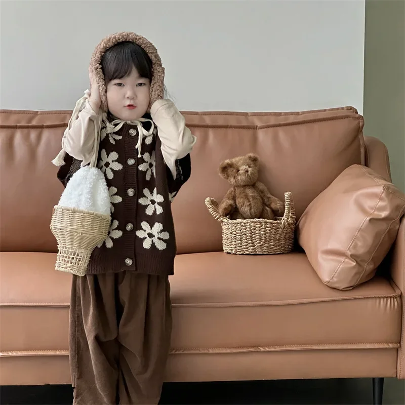 NEW Children Crossbody Bag Ice Cream Korean Style Fashion Personality Girls Weave Casual Cute Lovely Sweet Clothing Matching Bag