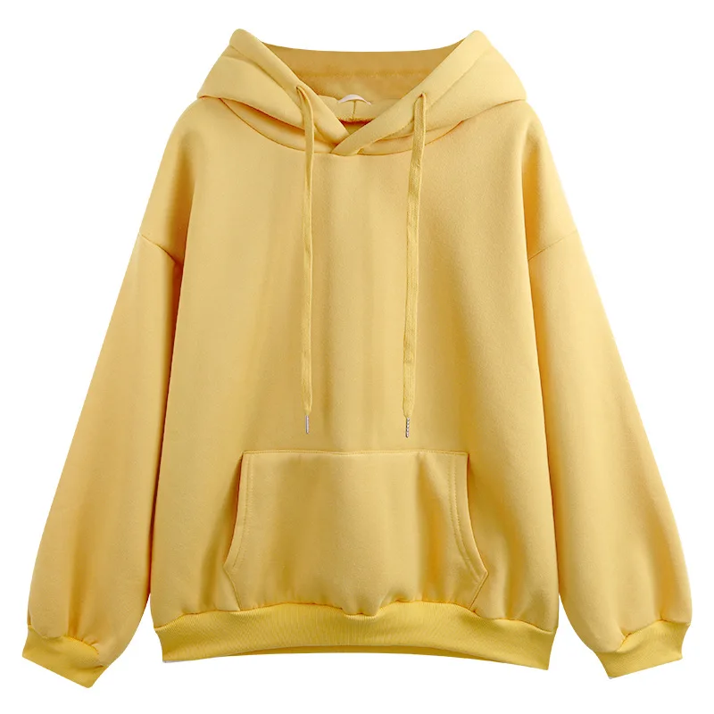 

Hoodie Women's 2022 New Solid Color Hooded Sweatshirt Loose Korean Version of Long Sleeve Thin Coat In Autumn Y2k Streetwear