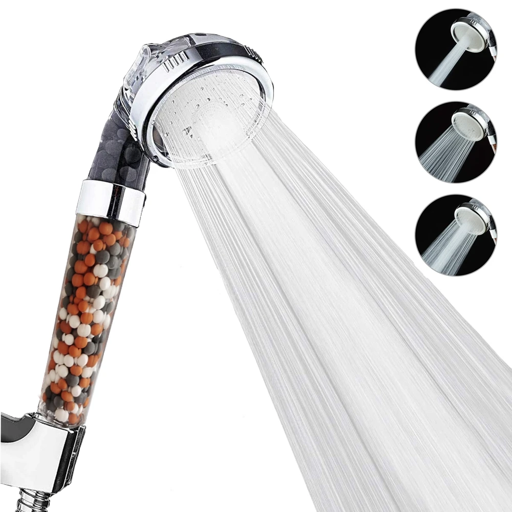 Shower Head Zhangji 3 Functions High Pressure SPA Water Saving Handheld Rainfall Bathroom Accessory Anion Filter