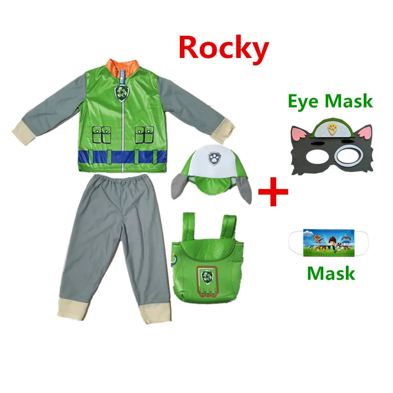 superhero cosplay costume kids cosplay costume Purim New Year Patrulla de garras cosplay costume kids boys Rocky Marshall Chase Skye Zuma Rubble party dresses clothing