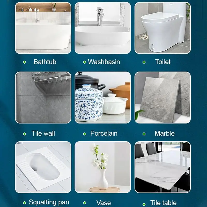 tile glaze repair paste Tile And Ceramic Glaze Repair Paste Fix Tub Chips and Sink Cracks for Porcelain Ceramic Enamel