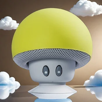 Mini Speaker,Portable Mushroom Subwoofer Speaker,with Bottom Suction Cup and Builtin Microphone for HandsFree Calling 1