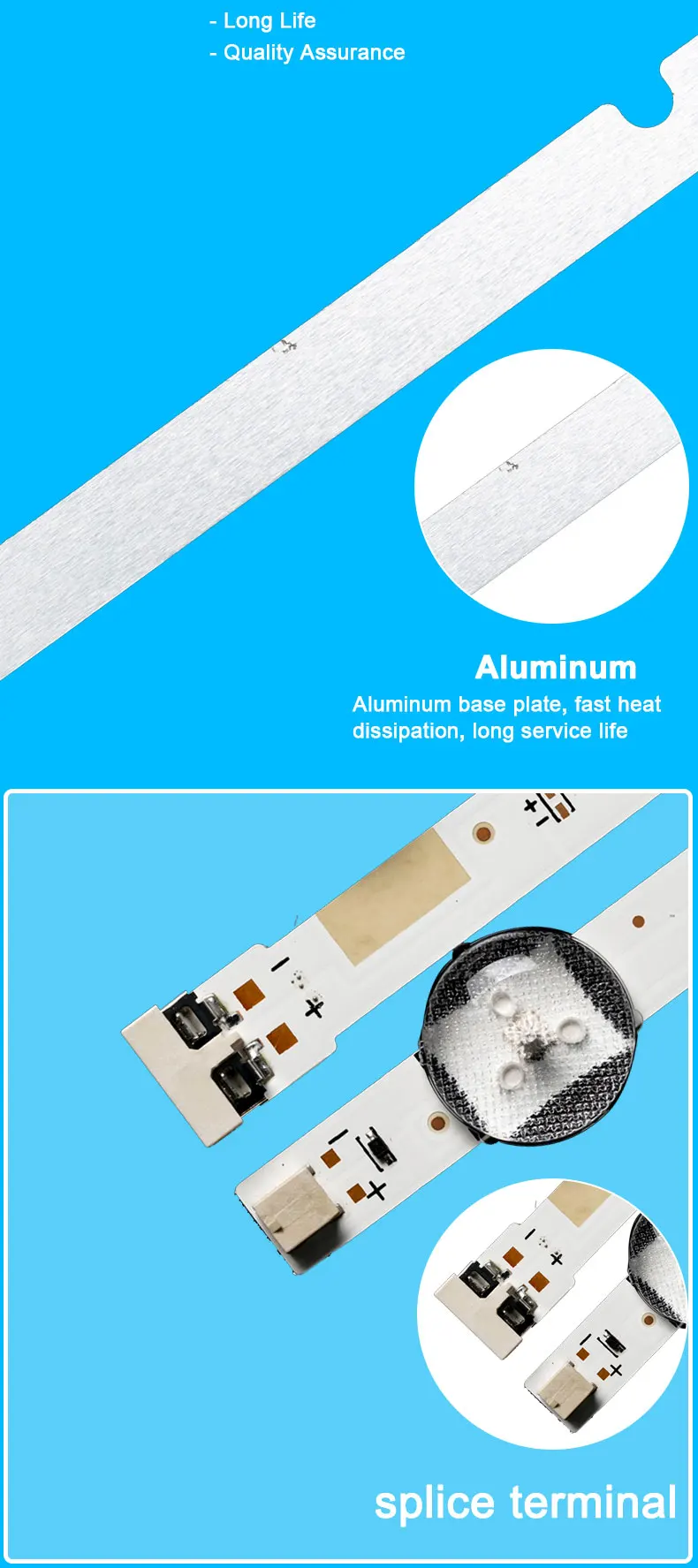 4Pair Backlight TV Strip LED For Samsung 48J 4+4led 48J5200