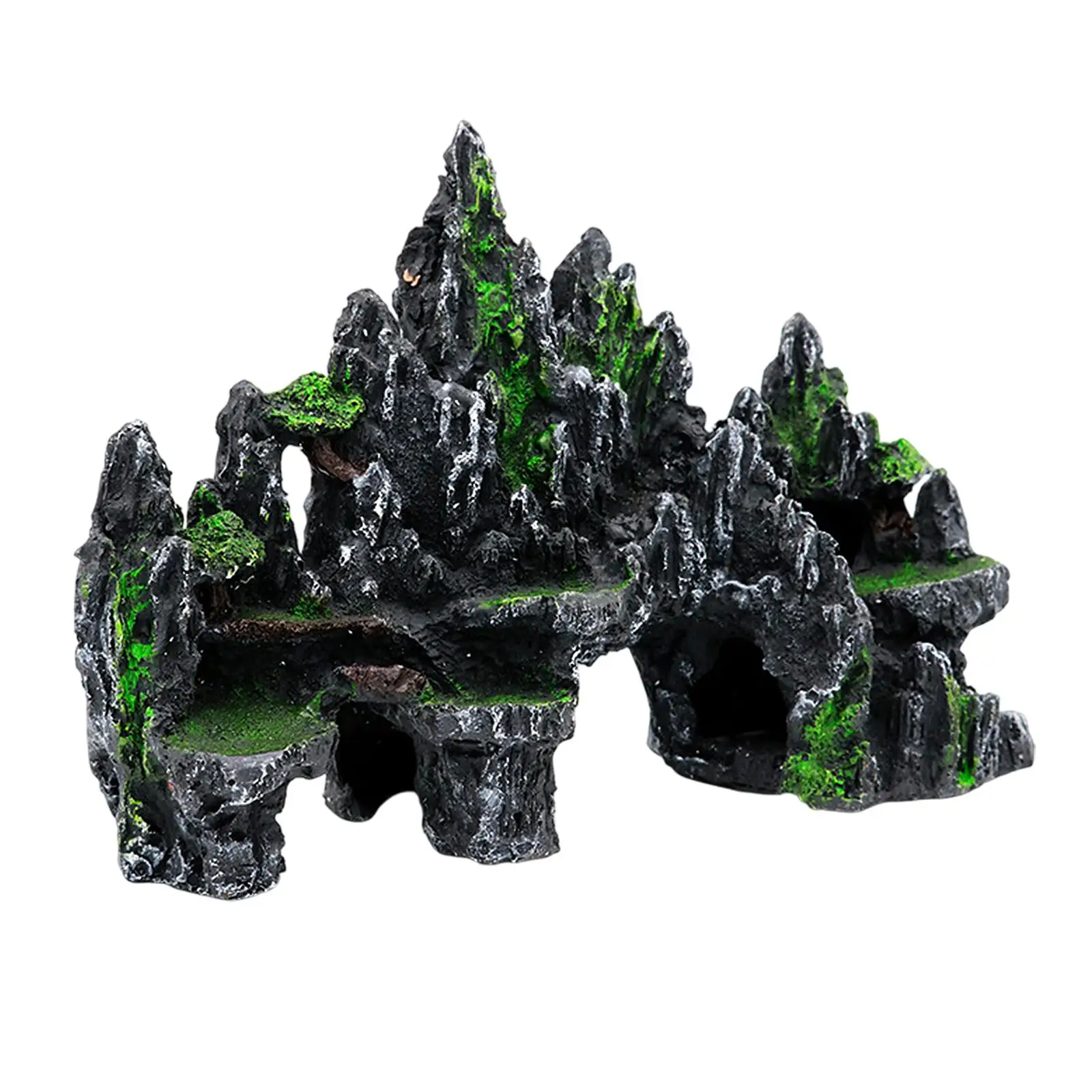Aquarium Rockery Landscaping Multifunctional Realistic Aquarium Mountain View Stone for Micro Landscape Porch Yard Lawn Garden