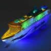 49CM Ship Plane Toy Model Electric Universal Ocean Liner Ship with Sound Music Cruises Boat Toy For Children Automatic Steering 3