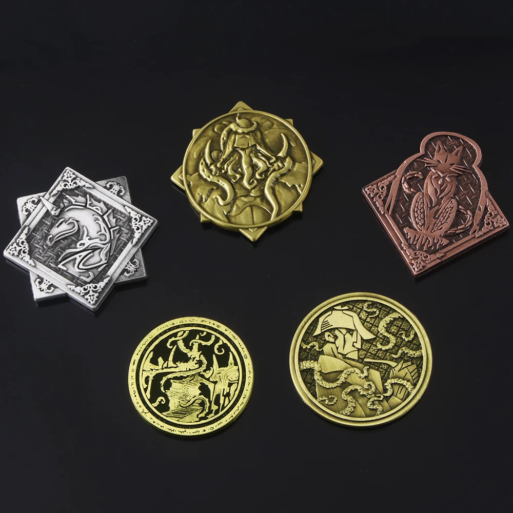 Nuovo Cthulhu Mythos Necronomicon Coin Portachiavi Round Demon Hunter Steampunk Cthulhu Art Photo Collection Jewelry