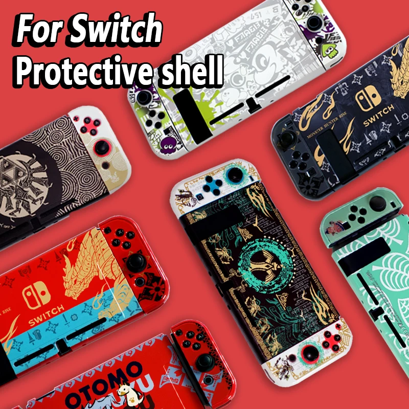 Coque de protection rigide pour Console de jeu Nintendo Switch, housse de protection pour hôte divisé NS, couverture couleur, accessoires de jeu