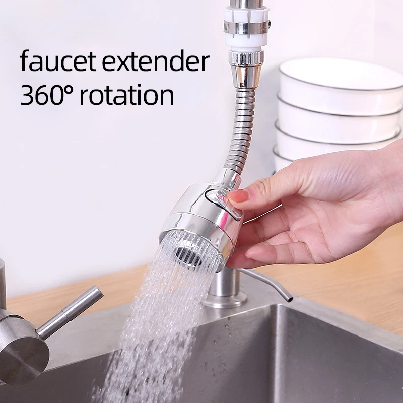 Bathroom Faucet Bubbler Shower Extension Extender Kitchen Tap Water Saving 360° 