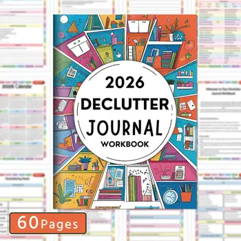 Declutter Planner 2026 Organizzatore di pianificazione da colorare Planner di obiettivi Cartella di esercizi Pianificatore mensile per quaderno di gestione quotidiana delle attività