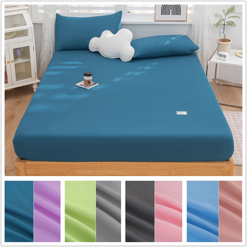 Solid Color Bed Sheet Sets постельное белье набор Single Size Bed Linen