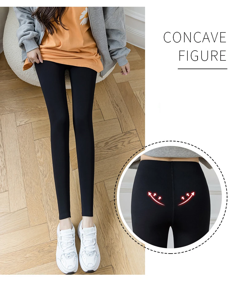 CHRLEISURE Zimske sportske ženske tople crne debele uske Veet hlače elastične push-up modne uske tajice ženske nove_voghion.com