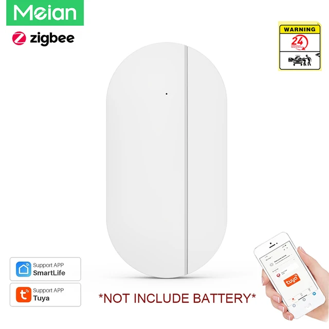 Meian Tuya Smart Life Zigbee Linkage Door Sensor Door Open Closed Detectors Security Protection NO BATTERY Alexa Google Home 1