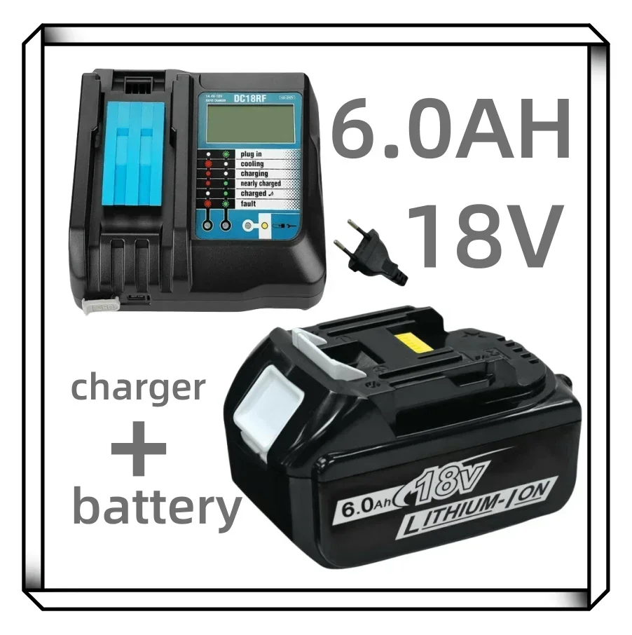 

New For 18V Makita Battery 6000mAh Rechargeable Power Tools Battery with LED Li-ion Replacement LXT BL1860B BL1860 BL1850