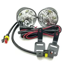 

High Power Round DRL LED Daytime Running Lights Fog Auto Switch For 12v cars