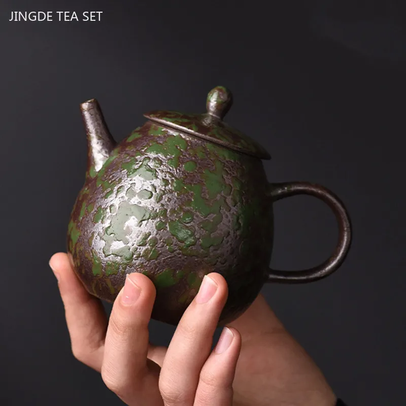 200ml Antique Handmade Ceramic Teapot High Quality Filter Beauty Pot Chinese Dragon Egg Tea Kettle Customized Tea Infuser