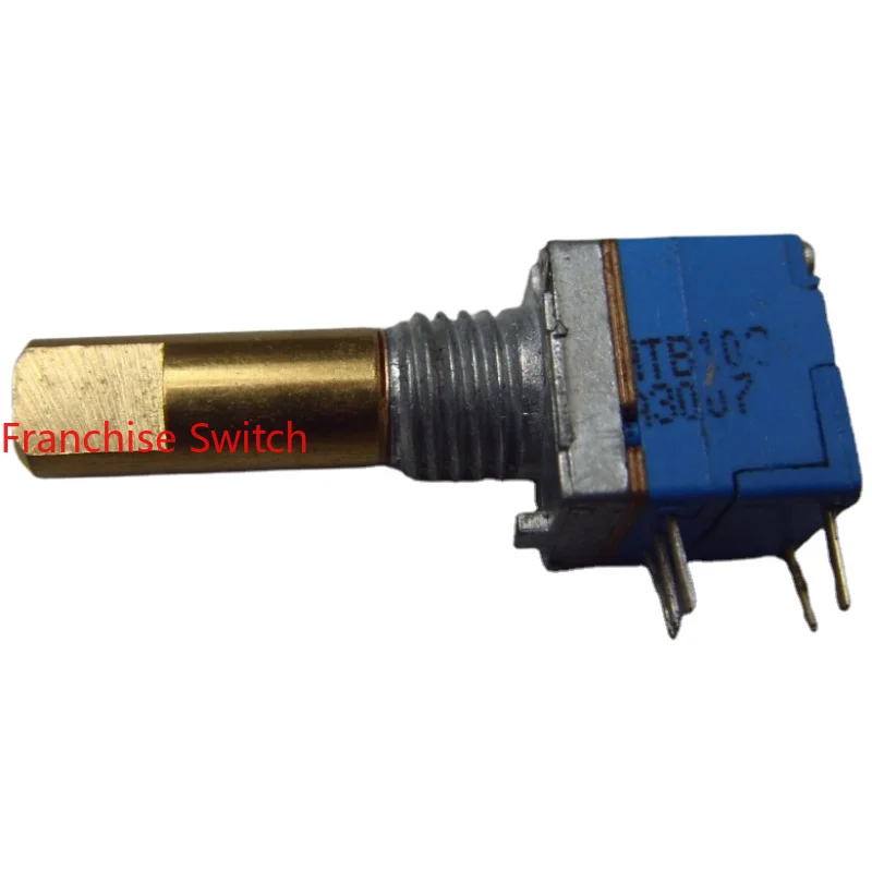 10PCS Precision Potentiometer RD08 With Switch For Imported Interphone B10K17.5MM Long Axle Shaft Diameter 4.7MM