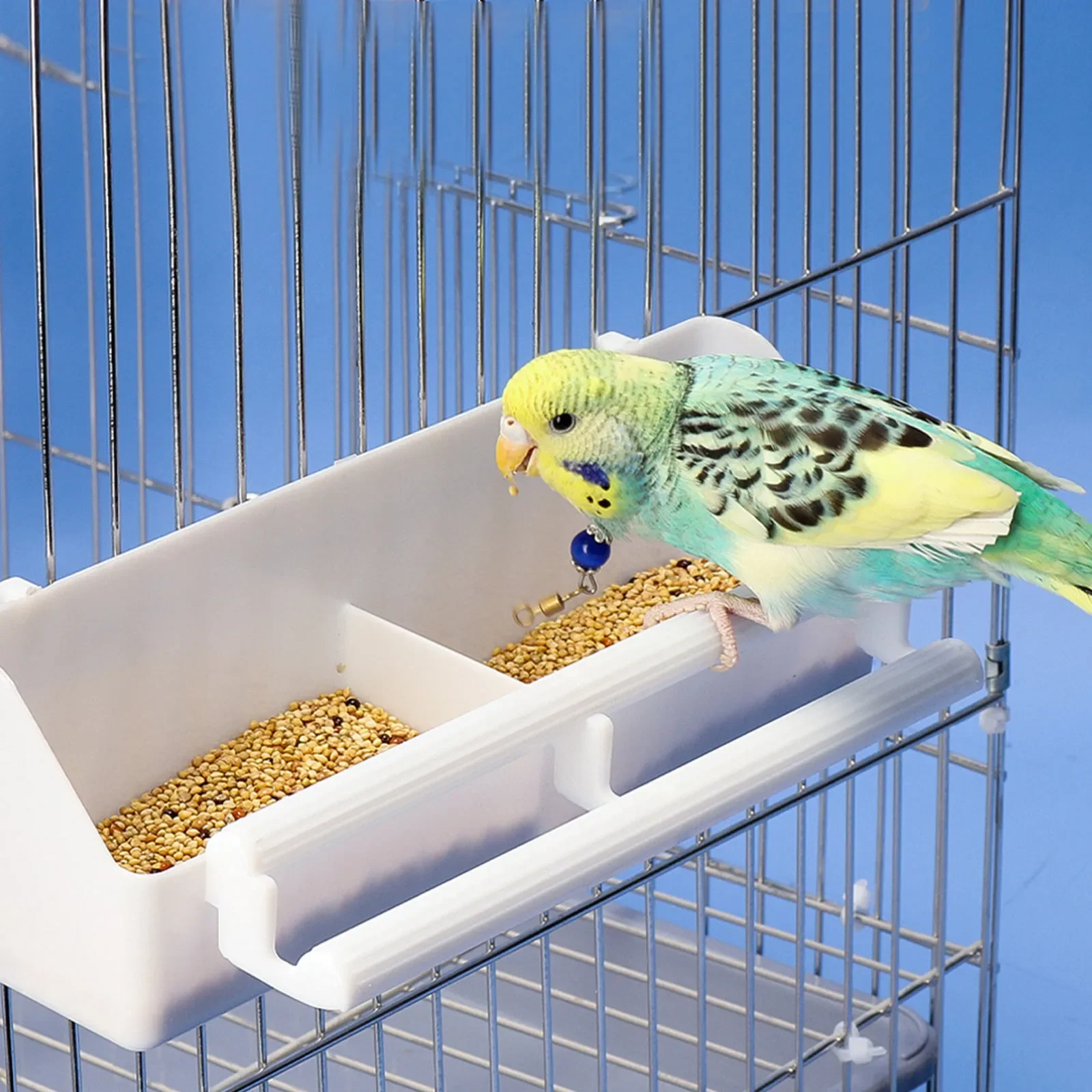 Tube Feeders For Outside Bird Water Dispenser For Cage Bird Food Feeder Cage Food Squirrel Proof Feeders Pole Mounted