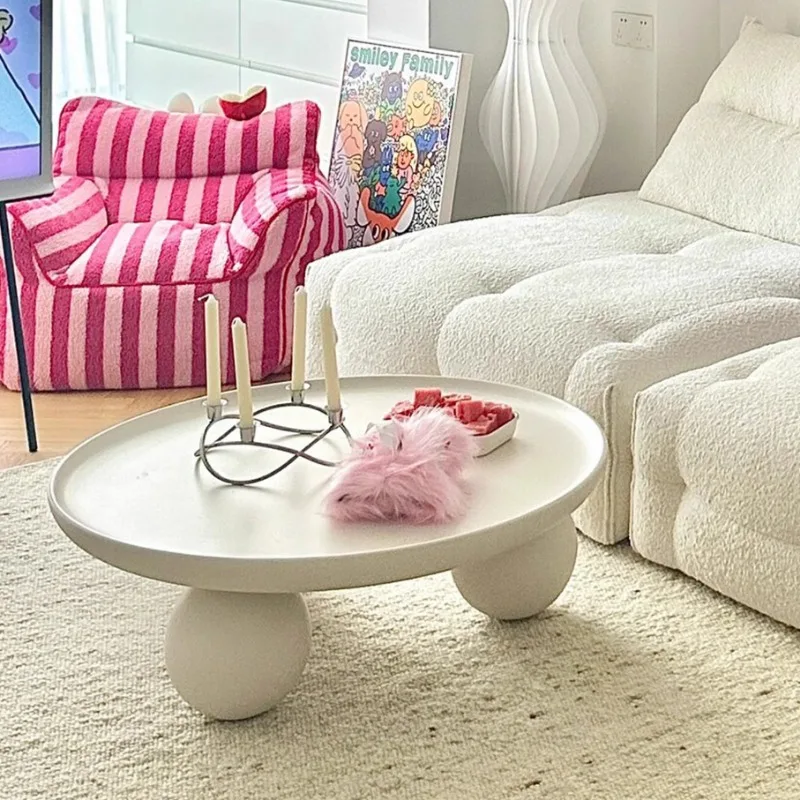 

Makeup Coffee Table Bedroom Round Design Modern Luxury Floor Center Bedside Table Small Mesa Centro Living Room Furnitures