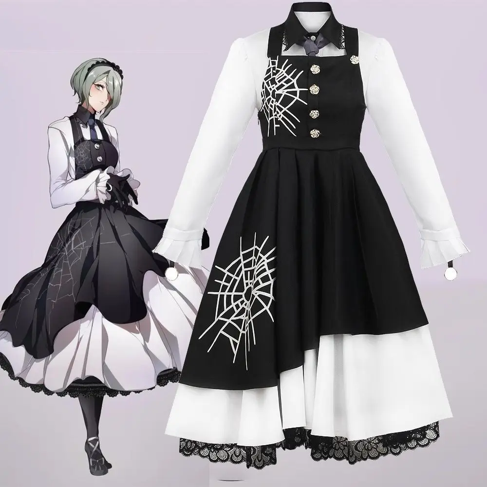 

Anime Game Bullet Theory Breaking Tojo Kirumi COS Costume Uniform Maid Outfit Clothes Skirt Set Cosplay Costume