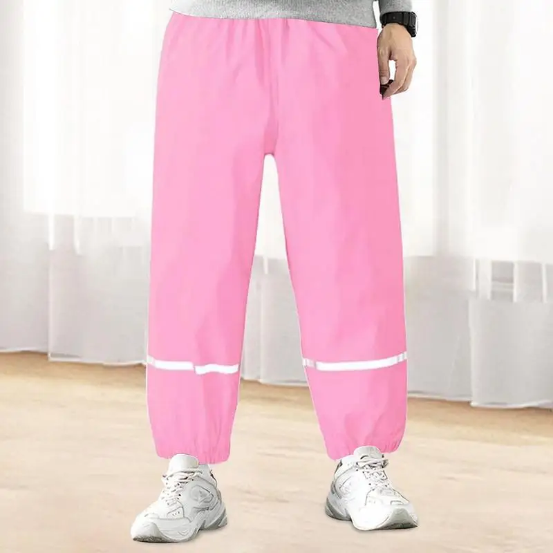 Men Women Hiking Pants Trekking Climbing Camping Reflective Waterproof Pants Outdoor Sports Quick Dry Mountain Rain Trousers