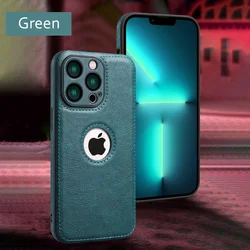 Luxury High-Quality PU Leather Business Phone Case for iPhone 11 (Green)