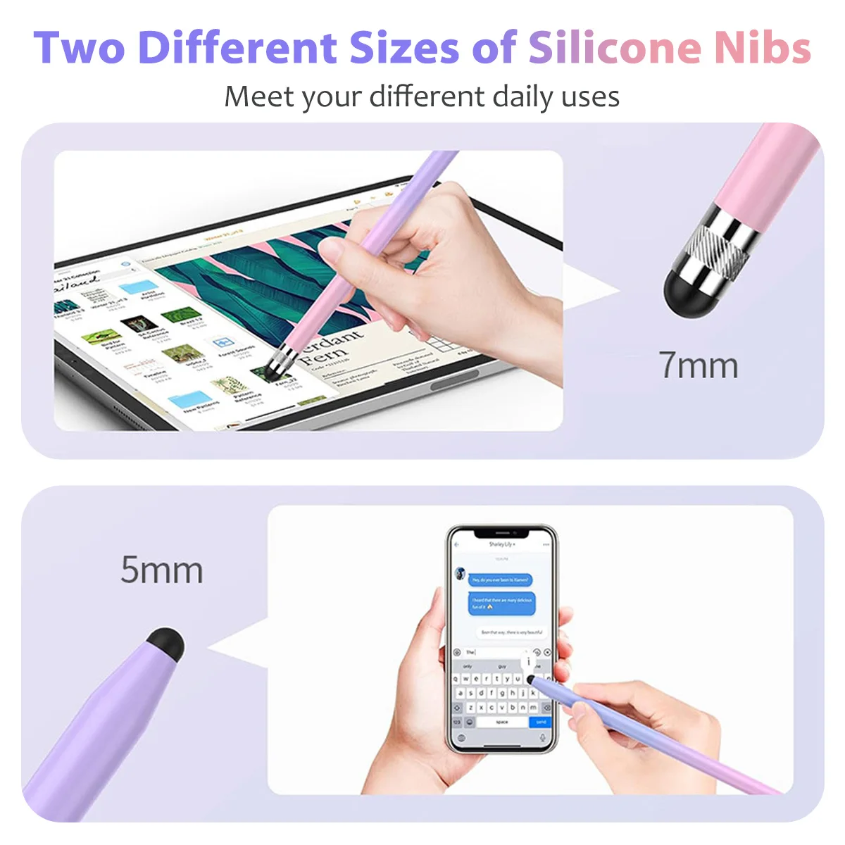 Enhanced Touch Screen Stylus Pens with Dual Tips for Precision and Sensitivity
