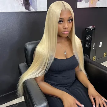 250% Density Blonde 613 Human Hair Wigs 13x6 HD Lace Front Wigs Straight Human Hair Lace Frontal Wig Brazilian Hair for Women 1