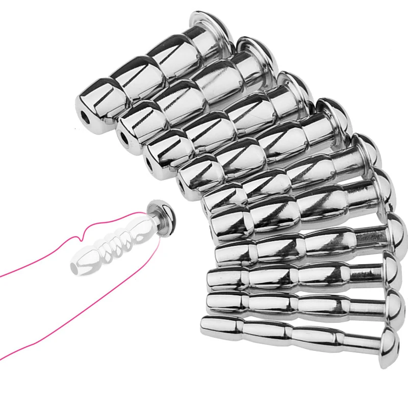 Male-Stainless-Steel-Urethra-Catheter-Penis-Plug-Hollow-Urethral-Plug