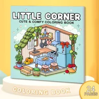 LITTLE CORNER: Coloring Book for Adults Featuring Cute Cozy Daily Activities for Relaxation (Cozy Spaces Coloring) 1