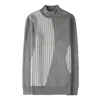 British Style Plaid Knitted Sweater Men's 2024 Spring Autumn Slim Fit Casual Business Pullover Mock Neck Knitwear Men Clothing 5