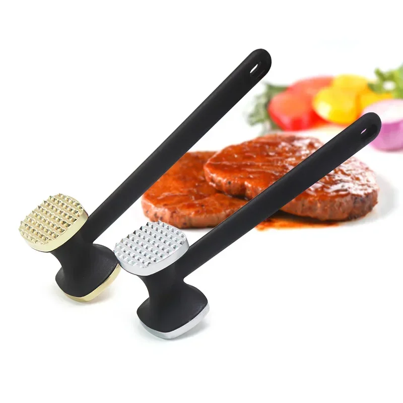 Dual-Sided Meat Tenderizer Hammer Heavy Duty Meat Pounder Non-Slip Handle Sturdy Mallet Masher Tenderizing Steak meat tenderizer,meat hammer