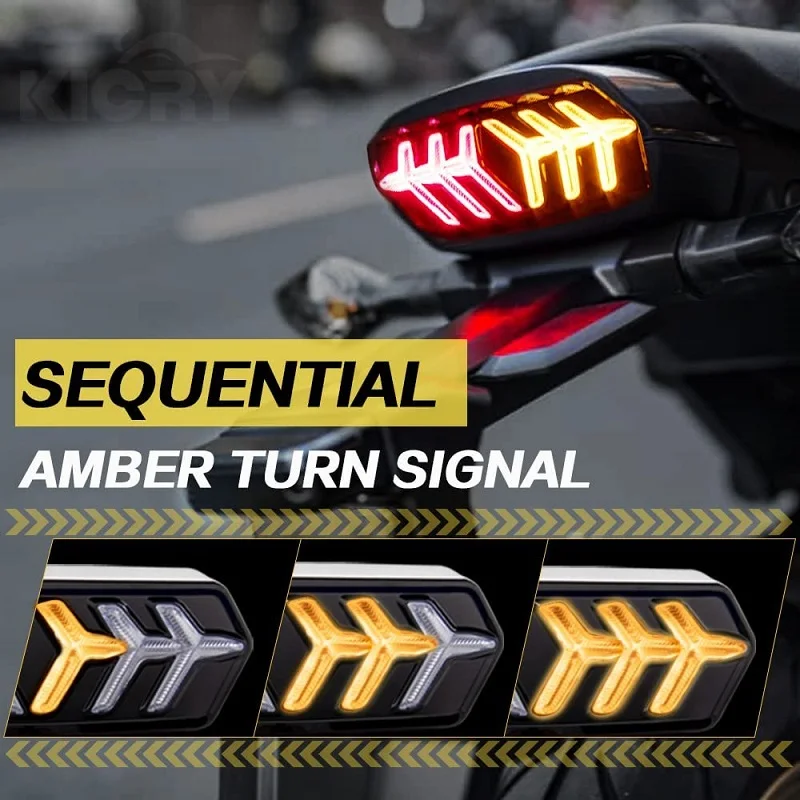 Motorcycle LED Tail Light Turn Signals Indicators Rear Brake Stop Light For 2020 Honda GROM MSX125/SF CBR650F CTX700 CTX700N