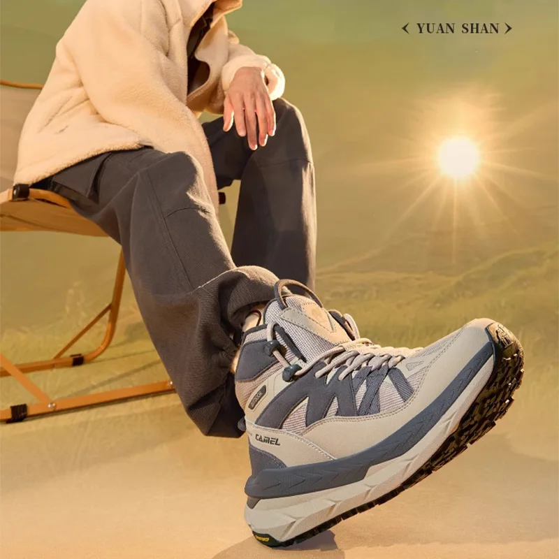 GOLDEN CAMEL 스포츠 신발 남성 여성 하이킹 부츠 미끄럼 방지 내마모성 방수 높이 증가 등산 트레킹 신발