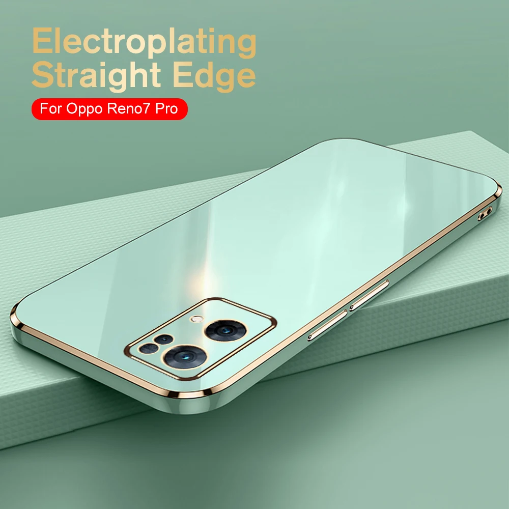 Shockproof Phone Case With Plating Texture For Oppo Reno7 Pro_voghion.com
