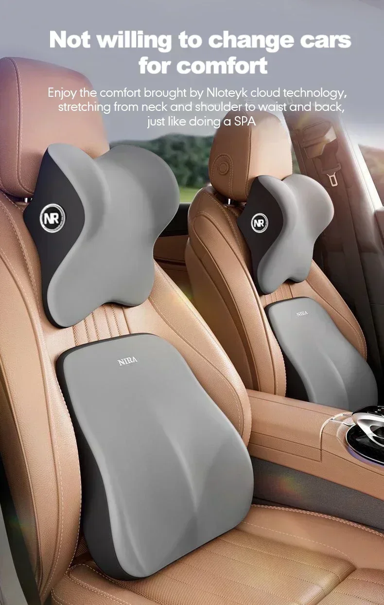 Auto Kopfstütze Lenden Unterstützung Lenden Kissen Memory Foam Rückenlehne Lenden Kissen Auto Komfortable Neck Kissen Auto Zubehör – Detail 1