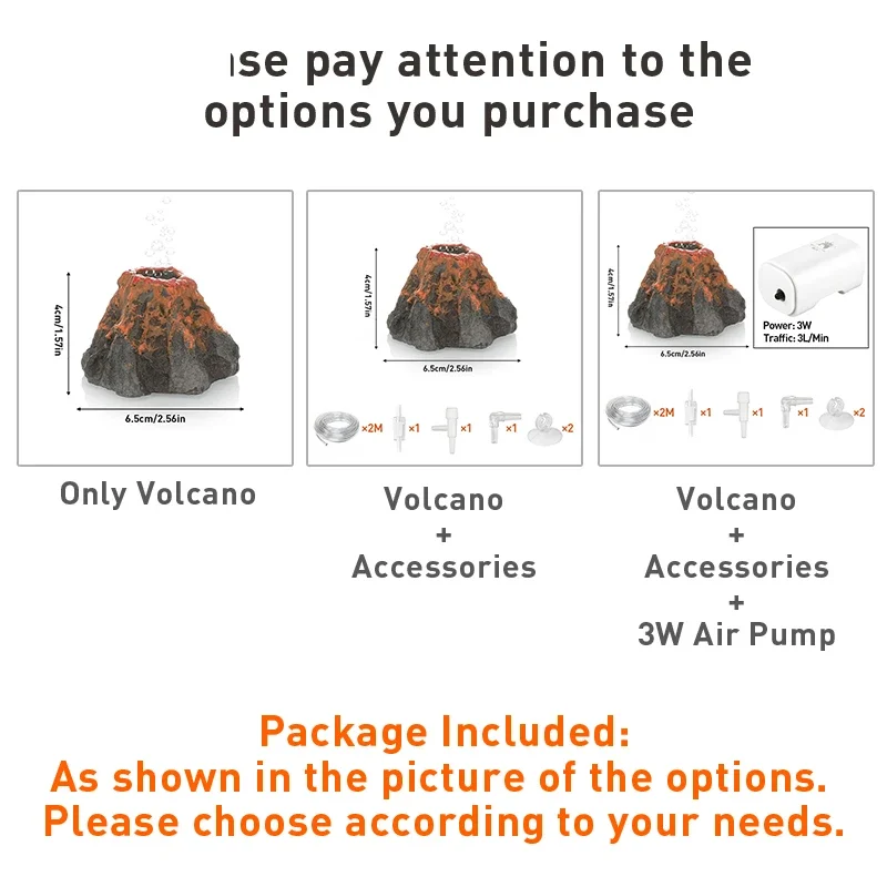 Aquarium Decoration Air Stone Volcano Shell Submarine Fish Tank 220-240V Silent Air Pumps Bubble Stone 110V Oxygen Pump 5