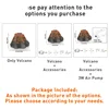 Aquarium Decoration Air Stone Volcano Shell Submarine Fish Tank 220-240V Silent Air Pumps Bubble Stone 110V Oxygen Pump 5