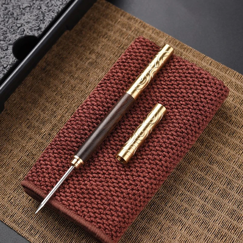 Exquisite Wooden Tea Knife Ebony Tea Knife Needle Pick Puer Tools Cone Needle Brick Tool Chinese Kung Fu Teasets Tool
