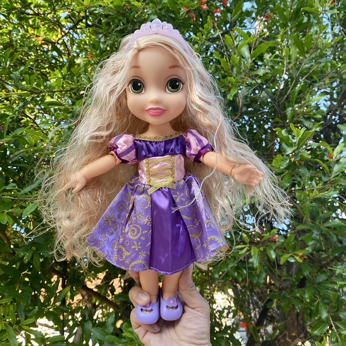 35Cm Disney Elsa Anna Doll Mermaid Rapunzel Bell Princess Doll Genuine Voice Princess 0.03 Princess Pretend Play Toy Regalo Di Natale