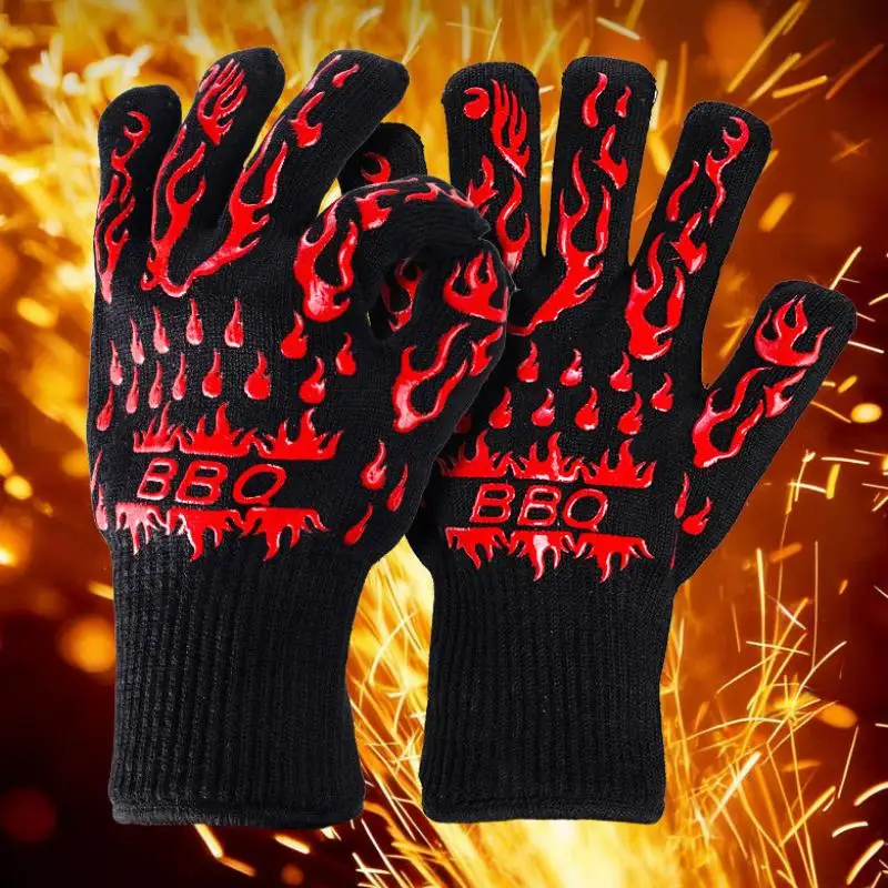 Enhanced Heat-Resistant Silicone BBQ and Oven Mitts