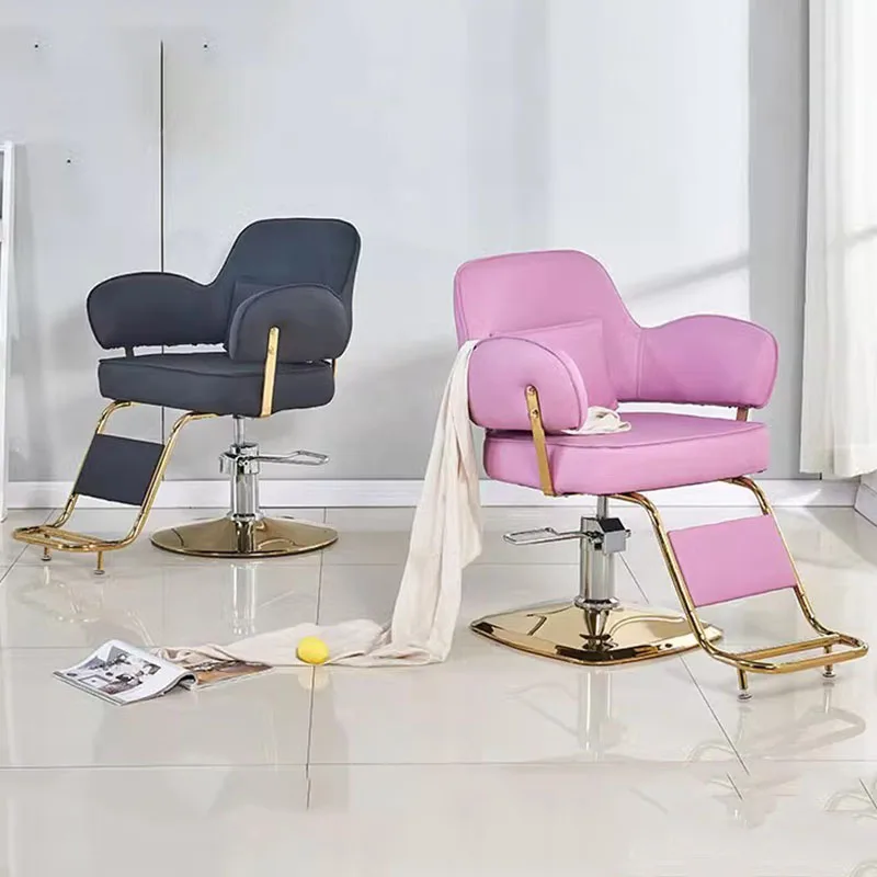 

Lash Make Up Barber Chair Swivel Hair Salon Metal Cosmetic Hairdressing Chair Shampoo Cadeira Manicure Barbershop Furniture