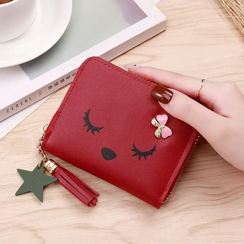 New Fashion Card Bag Cute Wallet Women Student Zipper Coin Purse Children's Coin Pouch Credit Card Holder Id Holder Case