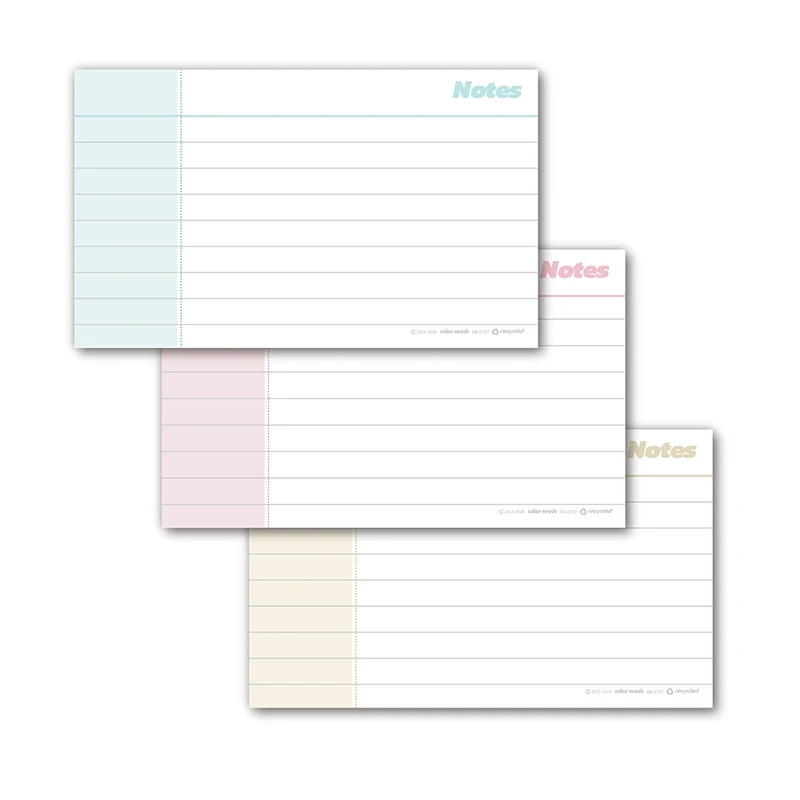 Three-color-pastel-3-X-5-inch-Japanese-minimalist-index-card-abstract ...
