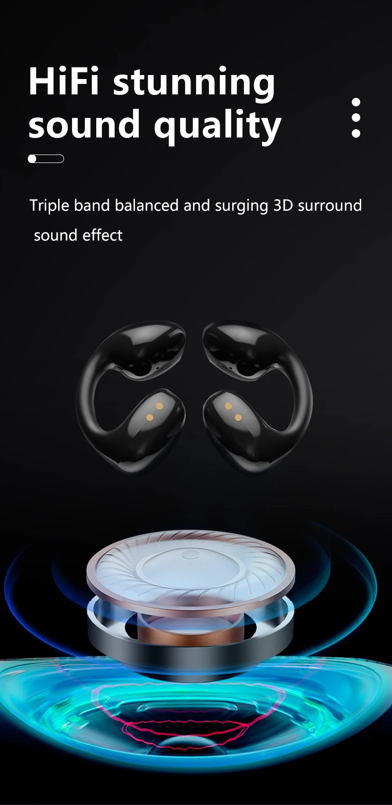 Fineblue F350 Wireless earphone | Bluetooth 5.3 Ear-clip TWS Headset Fineblue F350 Wireless earphone | Bluetooth 5.3 Ear-clip TWS Headset