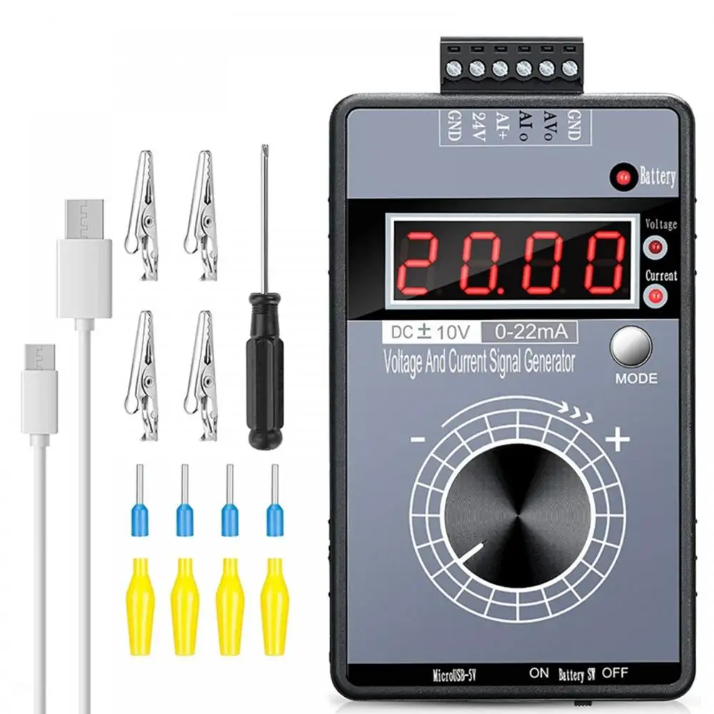 

Handheld Signal Generator Dc 0-10V Adjustable Function Generator Current Voltage Analog Generator for Plc and Panel Debugging