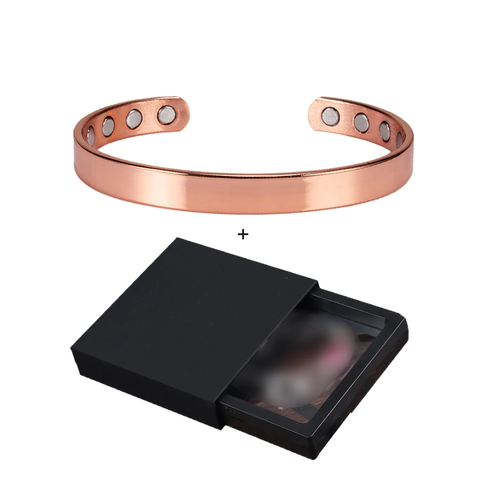 Bracciale In Rame Magnetico Con Magneti Extra Forti 1200 Gauss Per Gioielli Donna 19.5CM / 10MM Per Artrite Sollievo Dal Dolore Prime Magnet Terapia E Bracciali Antidolorifici Aumento Dell'energia - Foto 2